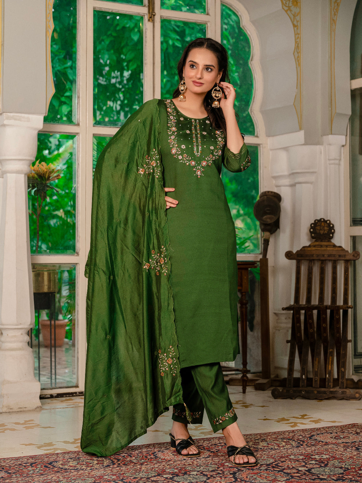 Elegant Straight Kurti Pant Dupatta