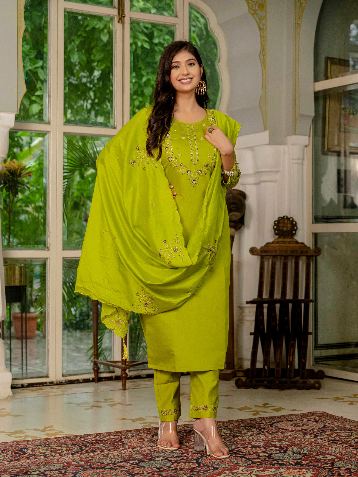 Elegant Straight Kurti Pant Dupatta