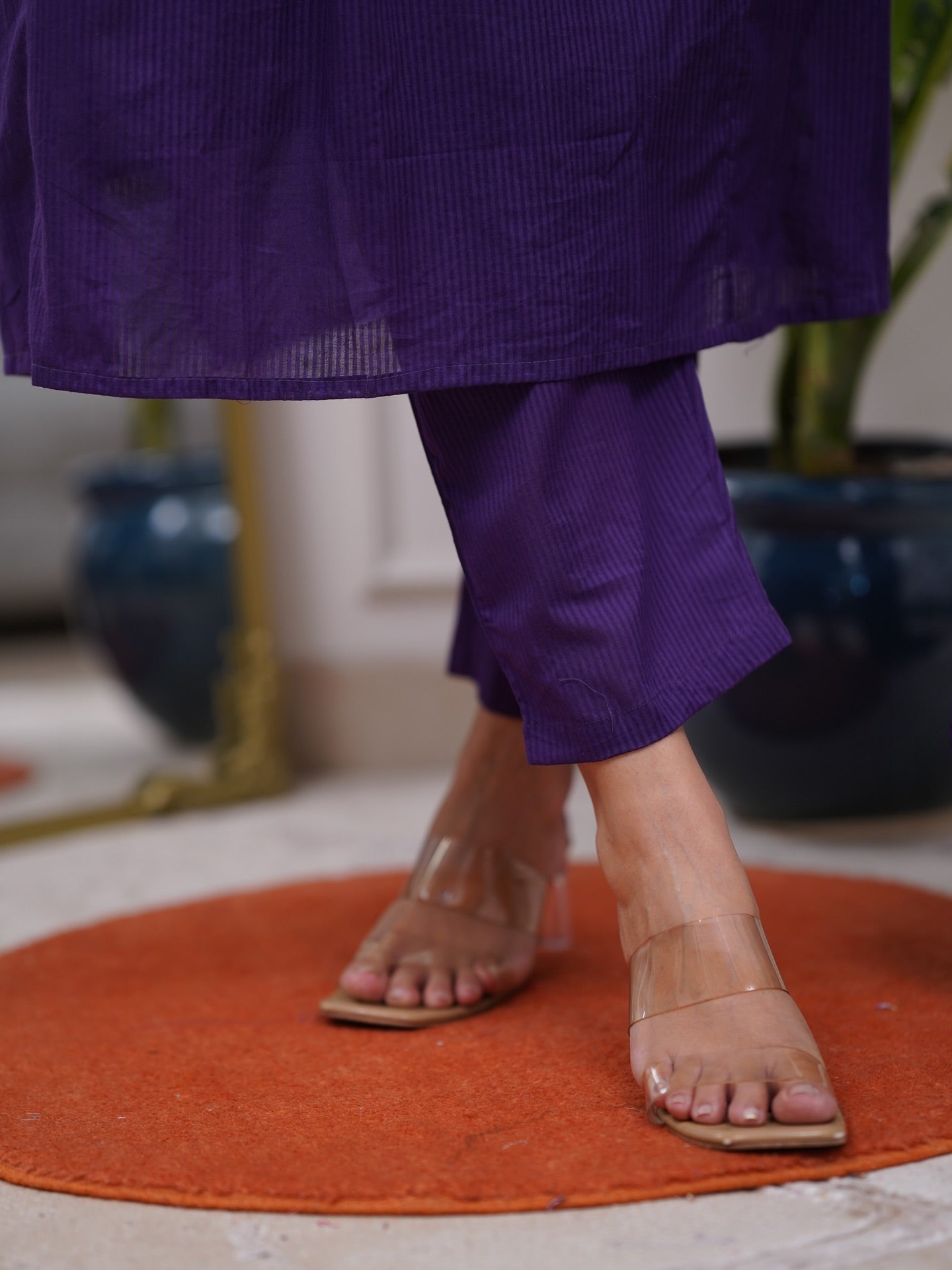 Viscose Blend Embroidered Kurta with Pant & Cotton Dupatta Set