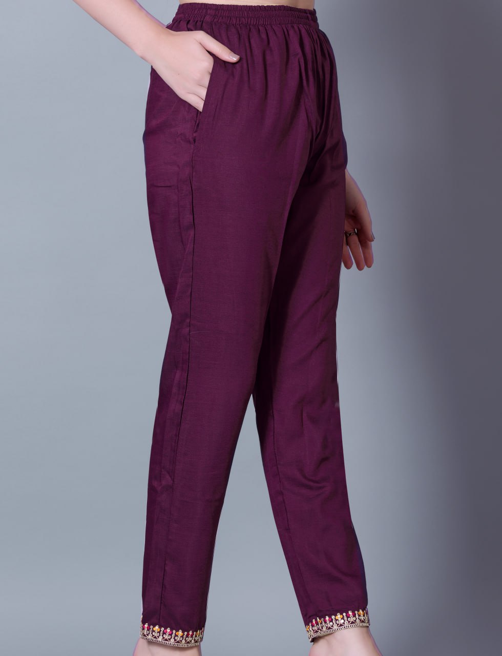 Silk Blend Embroidered Kurta, Pant & Jacquard Dupatta Set | Fully Stitched | Premium Ethnic Wear