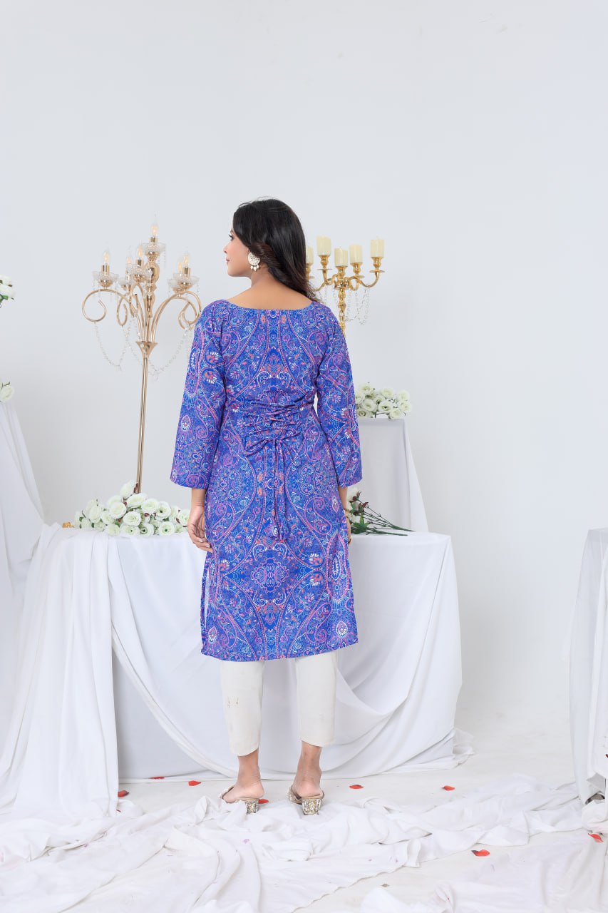 Women Printed Rayon Kurti – Stylish Casual & Office Wear Kurti