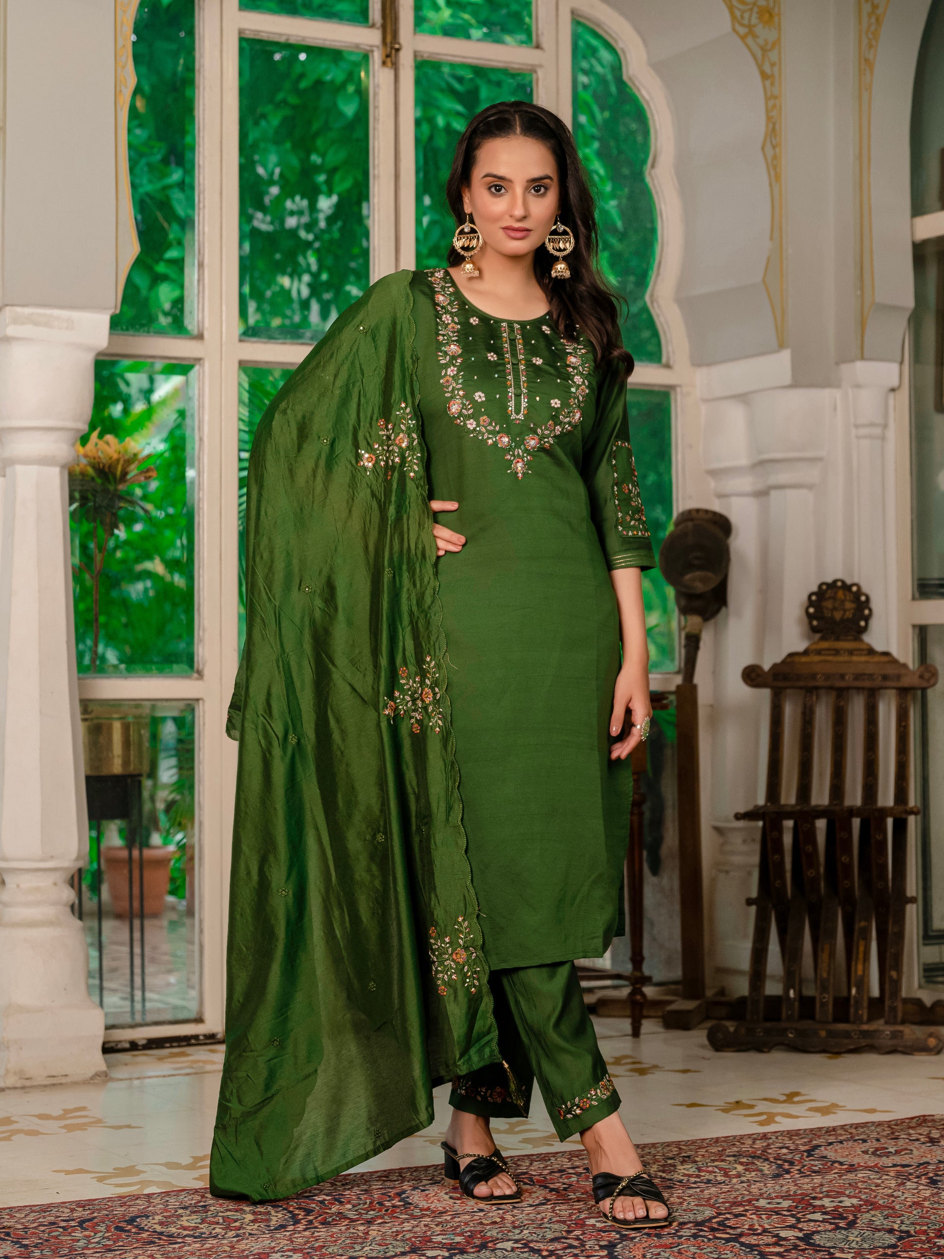 Elegant Straight Kurti Pant Dupatta