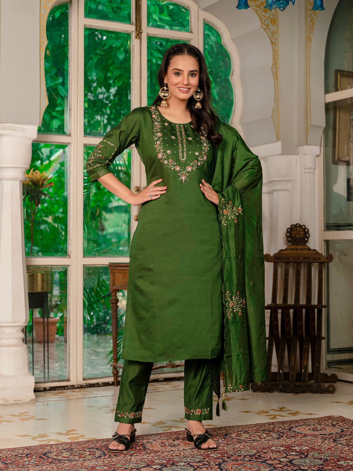 Elegant Straight Kurti Pant Dupatta