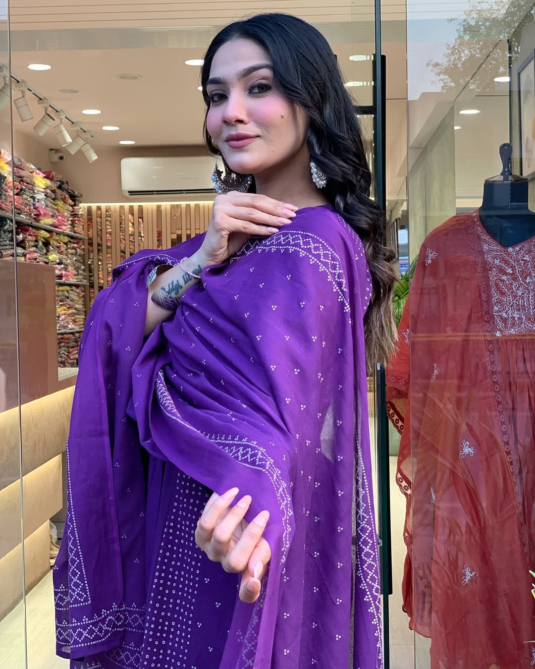 Chanderi Embroidered Kurta Set with Printed Dupatta