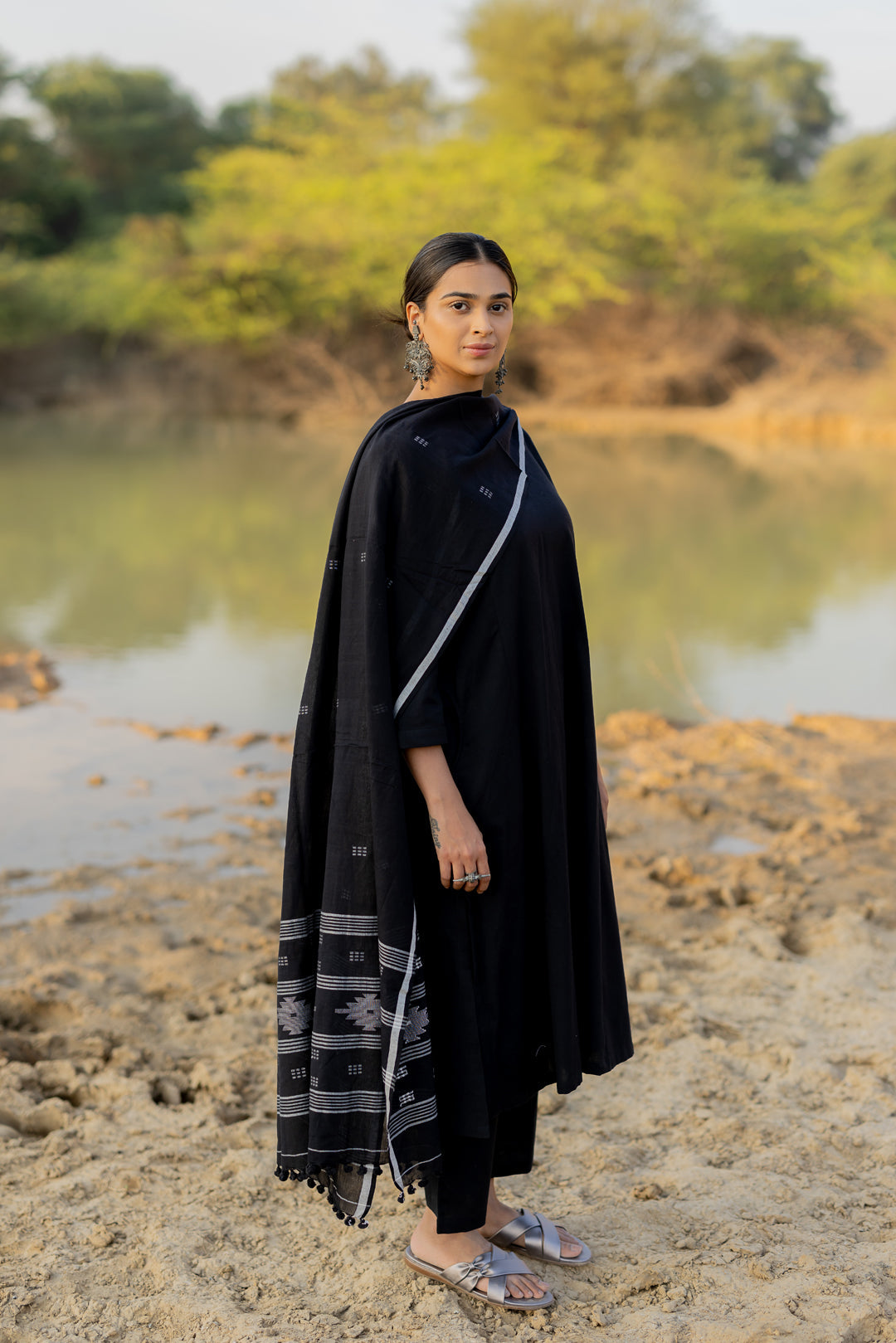 Women’s Chanderi Kurta Set with Dupatta