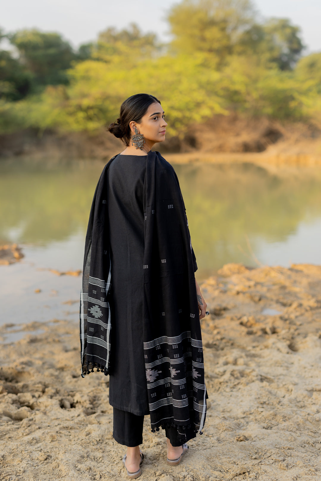 Women’s Chanderi Kurta Set with Dupatta