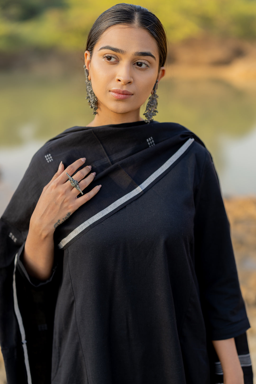 Women’s Chanderi Kurta Set with Dupatta