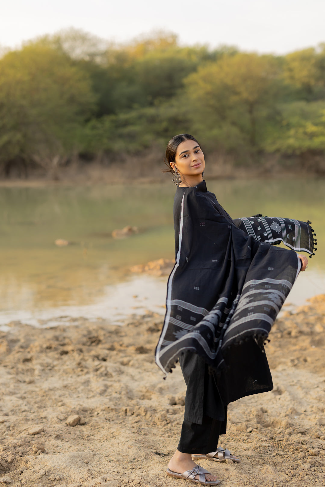 Women’s Chanderi Kurta Set with Dupatta