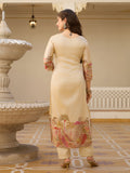 Viscose Assam Silk Embroidered Kurta Set with Printed Dupatta | Elegant Festive Wear