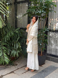 Sequence Embroidery Top with Palazzo & Dupatta