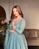 Gown, Pant & Dupatta Set