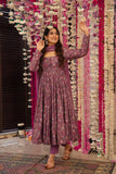 Women’s Foil Print Rayon Kurta Set with Chinnon Dupatta