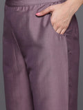A-Line Viscose Chanderi Kurta Set with Chinon Dupatta