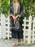 Embroidery on Star Fox Georgette Top with Palazzo & Dupatta