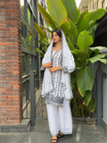 Embroidery Top with Heavy Georgette Palazzo & Dupatta
