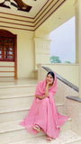Party Wear Look Gown with Palazzo & Dupatta Set