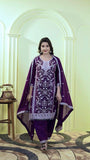 Sequence Embroidery Top with Farsi Palazzo & Dupatta