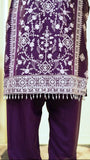 Sequence Embroidery Top with Farsi Palazzo & Dupatta