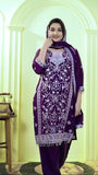 Sequence Embroidery Top with Farsi Palazzo & Dupatta
