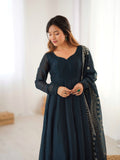 Heavy Designer Party Wear Look Heavy Embroidery Work Gown