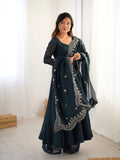 Heavy Designer Party Wear Look Heavy Embroidery Work Gown