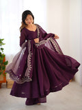 Heavy Designer Party Wear Look Heavy Embroidery Work Gown