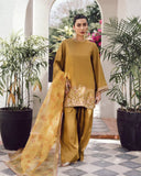 Musturd French Crep Silk Farshi Palazzo