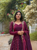 Heavy Designer Party Wear Gown, Bottom & Dupatta Set