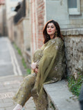 Sharara Luxe Edition French Crepe Silk Suit with Embroidery Tissue Dupatta Ready to Wear