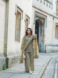 Sharara Luxe Edition French Crepe Silk Suit with Embroidery Tissue Dupatta Ready to Wear