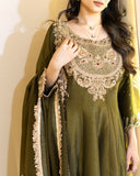 French Crep Silk Top-Bottom And Dupatta Set Fully Stitched Ready To Wear