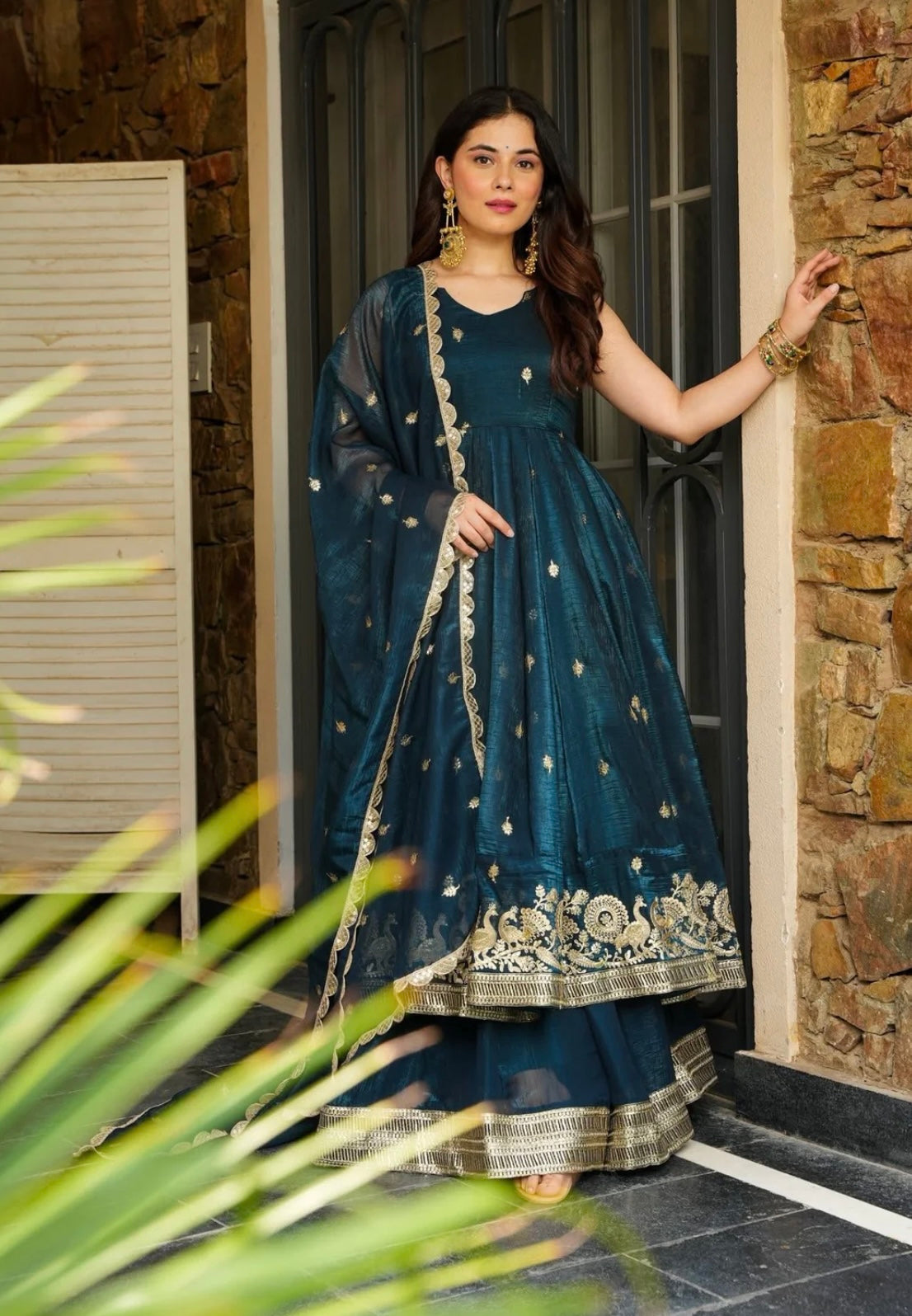 Crunchy Silk With Embroidery Salwar Suit