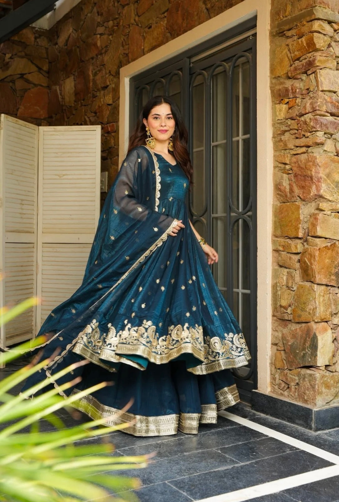 Crunchy Silk With Embroidery Salwar Suit