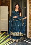 Crunchy Silk With Embroidery Salwar Suit
