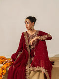 Women's Georgette Heavy Embroidered Round Neck Long Sleeve Calf Length Long Green Kurta With Palazzo And Dupatta
