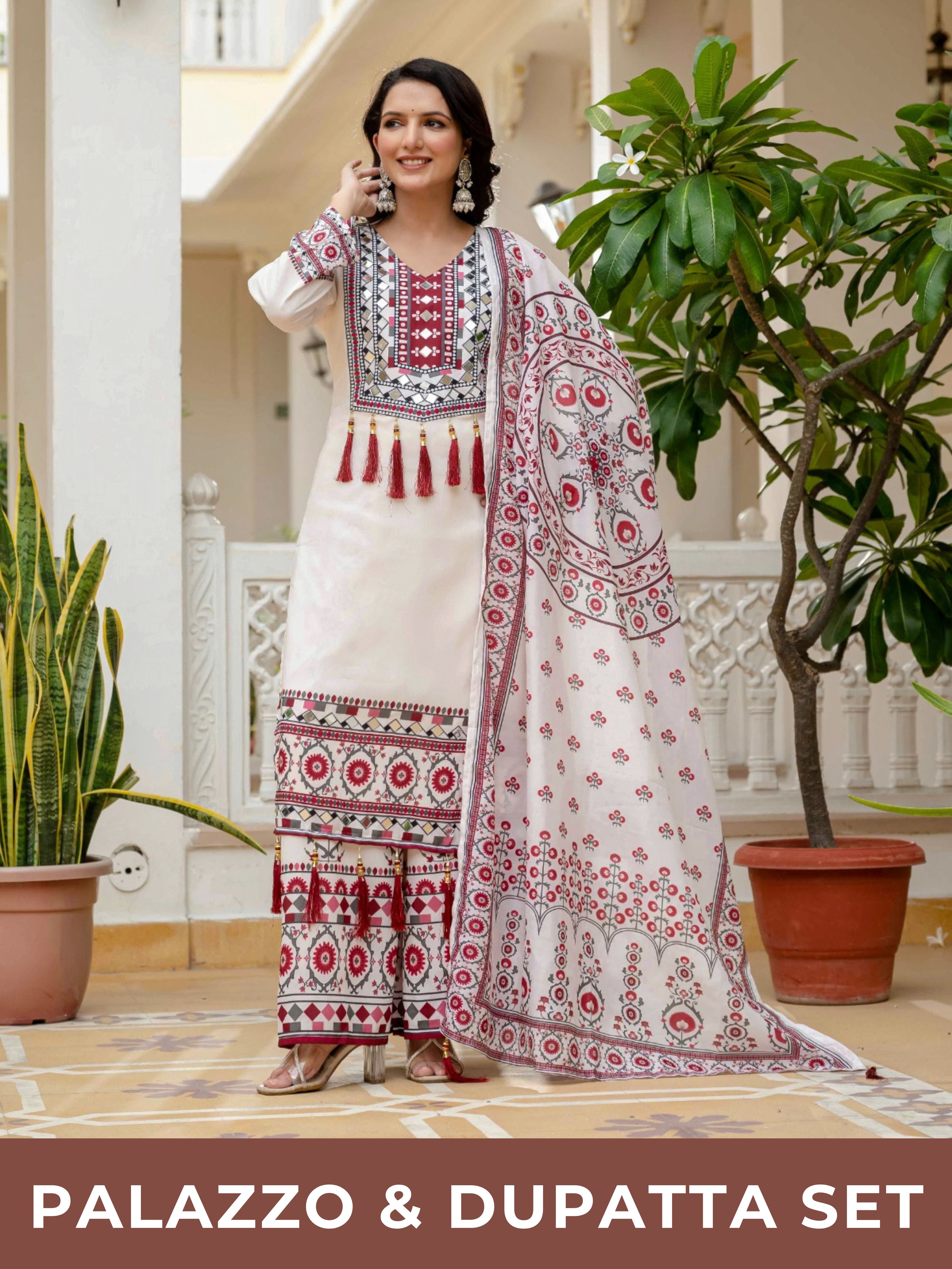 Plazzo and Dupatta Set