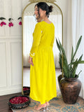 Embroidered Vichitra Silk Straight Kurta Set with Organza Dupatta