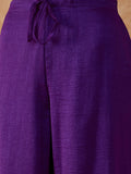 Embroidered Vichitra Silk Kurta Set with Palazzo & Net Dupatta