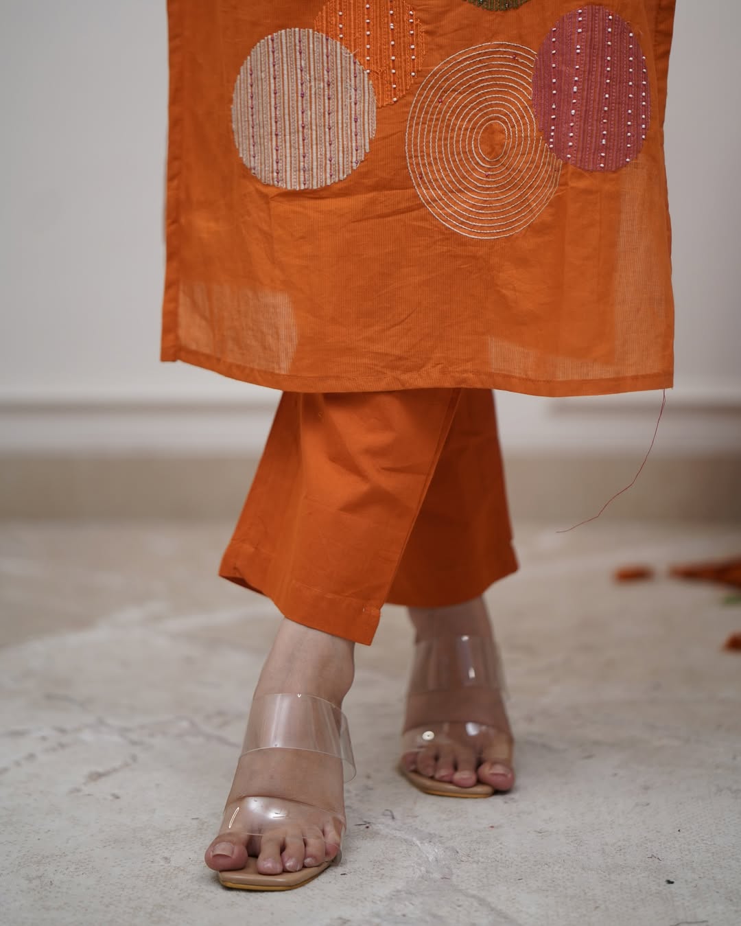 Rayon Slub Embroidered Kurta Set with Chanderi Dupatta