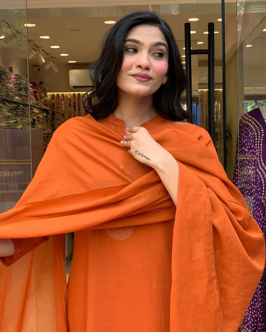 Rayon Slub Embroidered Kurta Set with Chanderi Dupatta