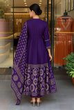 Elegant Muslin Cotton Kurti Pant Dupatta Set with Hand Print & Embroidery