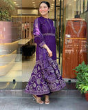 Elegant Muslin Cotton Kurti Pant Dupatta Set with Hand Print & Embroidery
