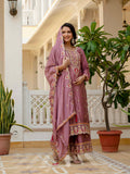 Designer Sequence Embroidery Top with Palazzo & Dupatta