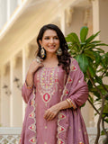 Designer Sequence Embroidery Top with Palazzo & Dupatta