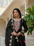 Designer Sequence Embroidery Top with Palazzo & Dupatta