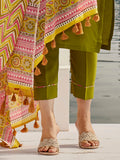 Elegant Muslin Cotton Kurti, Pant & Dupatta Set