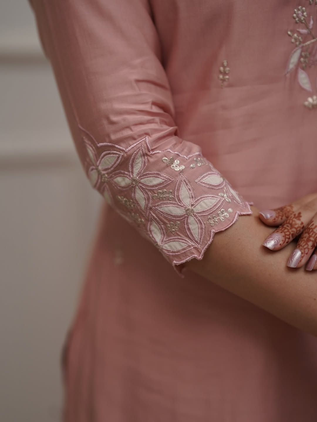 Premium PV Chanderi Embroidered Kurta Set with Jacquard Dupatta