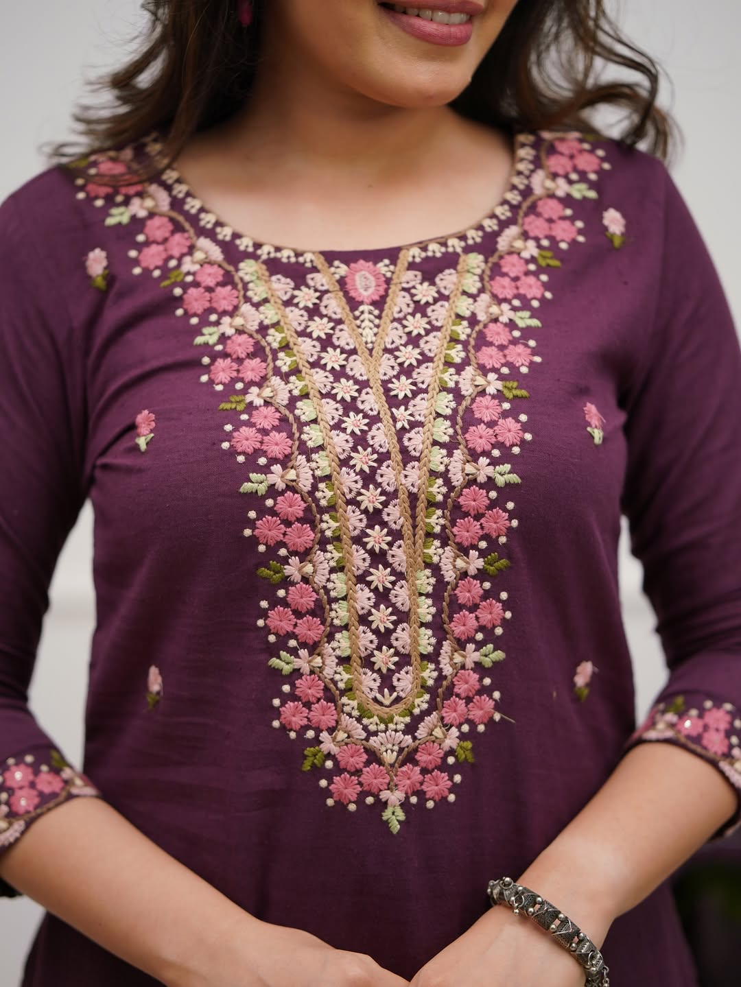 Women’s Embroidered Kurta Set with Dupatta