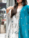Sequence Embroidery Top with Palazzo & Dupatta