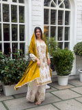 Sequence Embroidery Top with Palazzo & Dupatta